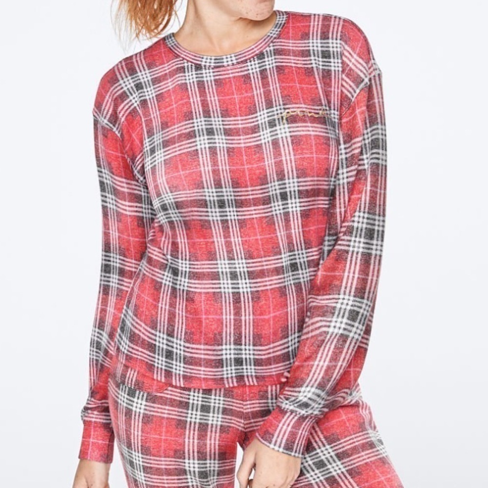 NWT Victoria’s Secret PINK Red Lounge Sleepwear Shirt